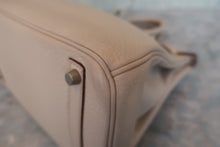 Load image into Gallery viewer, HERMES BIRKIN 30 Clemence leather Beige □H Engraving Hand bag 700070091