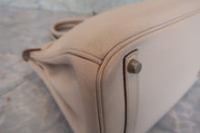 Load image into Gallery viewer, HERMES BIRKIN 30 Clemence leather Beige □H Engraving Hand bag 700070091