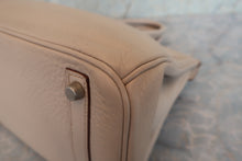 Load image into Gallery viewer, HERMES BIRKIN 30 Clemence leather Beige □H Engraving Hand bag 700070091