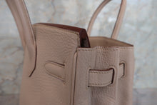 Load image into Gallery viewer, HERMES BIRKIN 30 Clemence leather Beige □H Engraving Hand bag 700070091