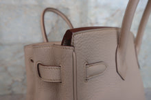 Load image into Gallery viewer, HERMES BIRKIN 30 Clemence leather Beige □H Engraving Hand bag 700070091