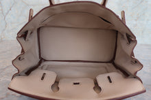 Load image into Gallery viewer, HERMES BIRKIN 30 Clemence leather Beige □H Engraving Hand bag 700070091