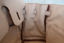 Load image into Gallery viewer, HERMES BIRKIN 30 Clemence leather Beige □H Engraving Hand bag 700070091
