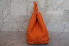將圖片載入圖庫檢視器 HERMES/エルメス ガーデンパーティTPM ネゴンダ オレンジ □N刻印 トートバッグ 700090077