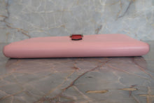 Load image into Gallery viewer, HERMES  Bearn Soufflet Box carf leather/Lizard Rose sakura/Rouge X Engraving Wallet 700040092