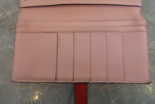 Load image into Gallery viewer, HERMES  Bearn Soufflet Box carf leather/Lizard Rose sakura/Rouge X Engraving Wallet 700040092