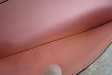 Load image into Gallery viewer, HERMES  Bearn Soufflet Box carf leather/Lizard Rose sakura/Rouge X Engraving Wallet 700040092