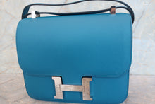 画像をギャラリービューアに読み込む, HERMES/エルメス コンスタンス3 24 ヴォーエプソン ブルーイズミール □R刻印 ショルダーバッグ 700100095