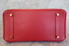Load image into Gallery viewer, HERMES BIRKIN 30 Ardennes leather Rouge vif □F Engraving Hand bag 700090079