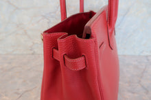 Load image into Gallery viewer, HERMES BIRKIN 30 Ardennes leather Rouge vif □F Engraving Hand bag 700090079