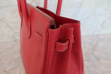 Load image into Gallery viewer, HERMES BIRKIN 30 Ardennes leather Rouge vif □F Engraving Hand bag 700090079