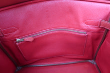 Load image into Gallery viewer, HERMES BIRKIN 30 Ardennes leather Rouge vif □F Engraving Hand bag 700090079
