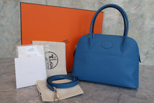 画像をギャラリービューアに読み込む, HERMES/エルメス ボリード27 ヴォーエプソン ブルーザンジバル Z刻印 ショルダーバッグ 700080048