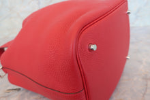 将图片加载到图库查看器,HERMES PICOTIN LOCK MM Clemence leather Rouge casaque X刻印 Hand bag 700100141