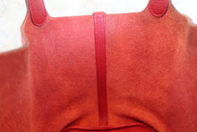 将图片加载到图库查看器,HERMES PICOTIN LOCK MM Clemence leather Rouge casaque X刻印 Hand bag 700100141