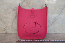 Load image into Gallery viewer, HERMES  EVELYNE TPM Clemence leather Rose shocking Z Engraving Shoulder bag 700100140