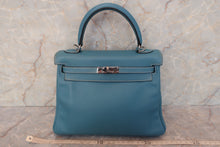 Load image into Gallery viewer, HERMES KELLY 25 Swift leather Blue jean □L Engraving Shoulder bag 600090205