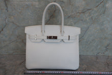 画像をギャラリービューアに読み込む, HERMES/エルメス バーキン30 ヴォーエプソン ホワイト □L刻印 ハンドバッグ 700040012
