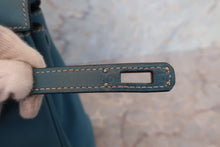 Load image into Gallery viewer, HERMES KELLY 25 Swift leather Blue jean □L Engraving Shoulder bag 600090205