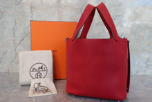 将图片加载到图库查看器,HERMES PICOTIN LOCK PM Clemence leather Rouge casaque A刻印 Hand bag 700100143