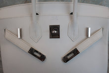 画像をギャラリービューアに読み込む, HERMES/エルメス バーキン30 ヴォーエプソン ホワイト □L刻印 ハンドバッグ 700040012