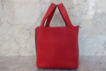 将图片加载到图库查看器,HERMES PICOTIN LOCK PM Clemence leather Rouge casaque A刻印 Hand bag 700100143