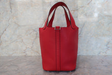 将图片加载到图库查看器,HERMES PICOTIN LOCK PM Clemence leather Rouge casaque A刻印 Hand bag 700100143