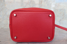 将图片加载到图库查看器,HERMES PICOTIN LOCK PM Clemence leather Rouge casaque A刻印 Hand bag 700100143