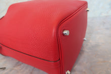将图片加载到图库查看器,HERMES PICOTIN LOCK PM Clemence leather Rouge casaque A刻印 Hand bag 700100143