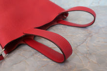 将图片加载到图库查看器,HERMES PICOTIN LOCK PM Clemence leather Rouge casaque A刻印 Hand bag 700100143