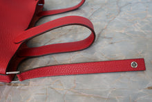 将图片加载到图库查看器,HERMES PICOTIN LOCK PM Clemence leather Rouge casaque A刻印 Hand bag 700100143