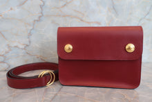 画像をギャラリービューアに読み込む, HERMES/エルメス ポシェットグリーン ボックスカーフ ルージュアッシュ □E刻印 ウエストポーチ 700050176