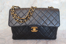 画像をギャラリービューアに読み込む, CHANEL/シャネル 中マトラッセシングルフラップチェーンショルダーバッグ ラムスキン ブラック/ゴールド金具 ショルダーバッグ 800010021