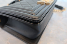 画像をギャラリービューアに読み込む, CHANEL/シャネル ボーイシャネルチェーンショルダーバッグ ラムスキン ブラック/ゴールド金具 ショルダーバッグ 800080036
