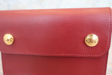 画像をギャラリービューアに読み込む, HERMES/エルメス ポシェットグリーン ボックスカーフ ルージュアッシュ □E刻印 ウエストポーチ 700050176