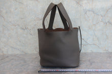 Load image into Gallery viewer, HERMES PICOTIN LOCK MM Clemence leather Etain □O Engraving Hand bag 800020072