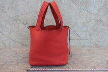 画像をギャラリービューアに読み込む, HERMES/エルメス ピコタンロックMM トリヨンクレマンス ルージュピヴォワンヌ □R刻印 ハンドバッグ 800030188