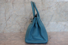 将图片加载到图库查看器,HERMES BIRKIN 30 Togo leather Blue jean □G刻印 Hand bag 700090042