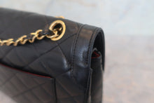 画像をギャラリービューアに読み込む, CHANEL/シャネル パリ限定マトラッセダブルフラップチェーンショルダーバッグ ラムスキン ブラック/ゴールド金具 ショルダーバッグ 800010016