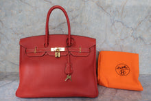 画像をギャラリービューアに読み込む, HERMES/エルメス バーキン35 トゴ サンギーヌ □O刻印 ハンドバッグ 800020140