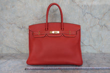 画像をギャラリービューアに読み込む, HERMES/エルメス バーキン35 トゴ サンギーヌ □O刻印 ハンドバッグ 800020140