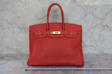画像をギャラリービューアに読み込む, HERMES/エルメス バーキン35 トゴ サンギーヌ □O刻印 ハンドバッグ 800020140