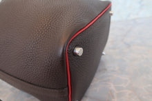 Load image into Gallery viewer, HERMES PICOTIN PM Bi-color Clemence leather/Epsom leather Chocolat/Rouge garance □J Engraving Hand bag 700090102