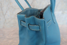 将图片加载到图库查看器,HERMES BIRKIN 30 Togo leather Blue jean □G刻印 Hand bag 700090042