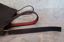 Load image into Gallery viewer, HERMES PICOTIN PM Bi-color Clemence leather/Epsom leather Chocolat/Rouge garance □J Engraving Hand bag 700090102