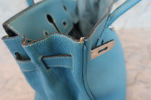 将图片加载到图库查看器,HERMES BIRKIN 30 Togo leather Blue jean □G刻印 Hand bag 700090042