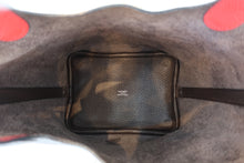 Load image into Gallery viewer, HERMES PICOTIN PM Bi-color Clemence leather/Epsom leather Chocolat/Rouge garance □J Engraving Hand bag 700090102