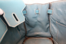 将图片加载到图库查看器,HERMES BIRKIN 30 Togo leather Blue jean □G刻印 Hand bag 700090042