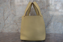 Load image into Gallery viewer, HERMES PICOTIN LOCK PM Clemence leather Jaune poussin X Engraving Hand bag 700090101