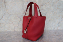 将图片加载到图库查看器,HERMES PICOTIN LOCK PM Clemence leather Rouge garance □O刻印 Hand bag 700100151